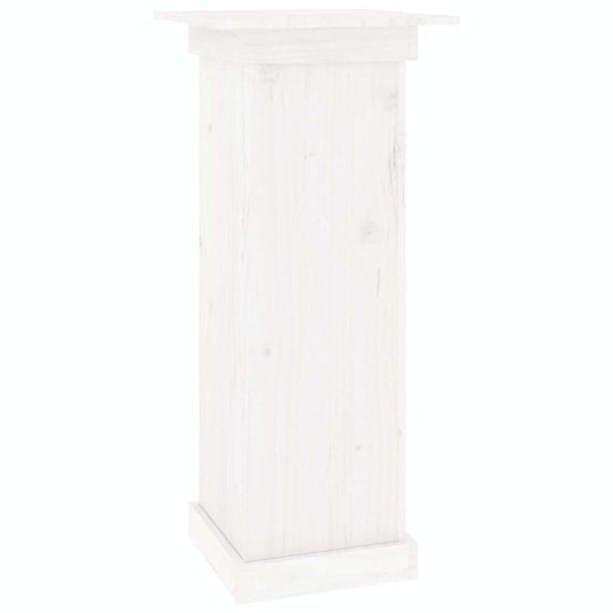 Support à fleurs blanc 40x40x90 cm bois de pin solide