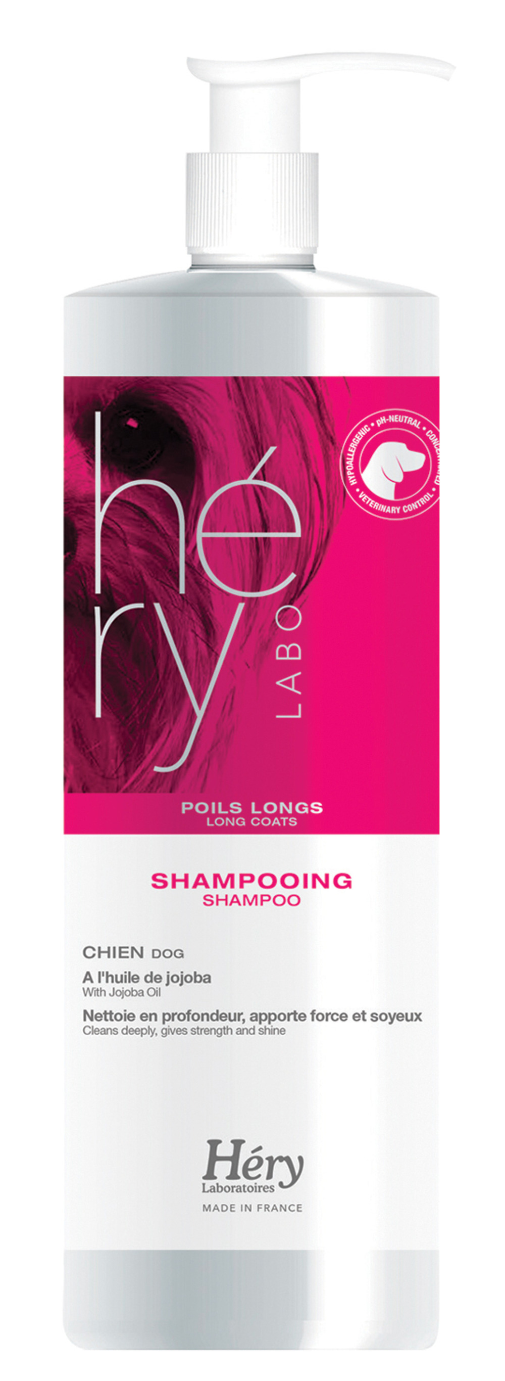 Shampoing poils longs laboratoires héry : 1l