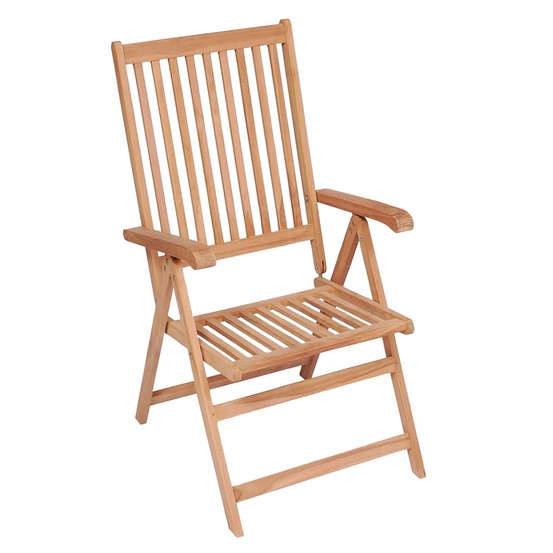 Chaises inclinables de jardin lot de 6 bois de teck solide