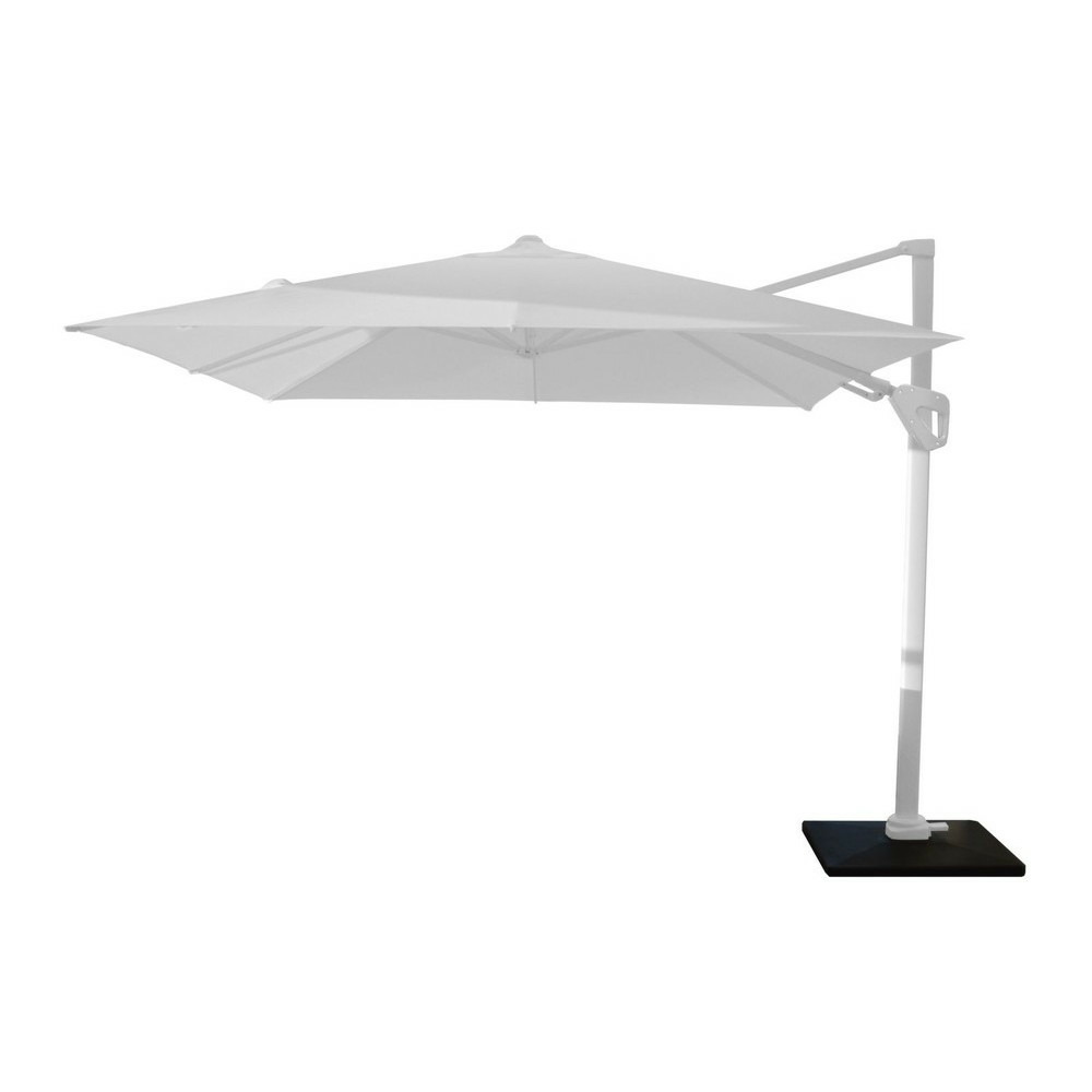 Parasol déporté elios orientable alu/novasun - blanc 3 x 3 m