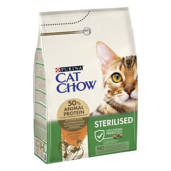 Croquettes pour chats stérilisés riches en dinde 3kg purina cat chow