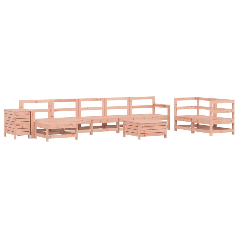 Salon de jardin 10 pcs bois massif sapin de douglas
