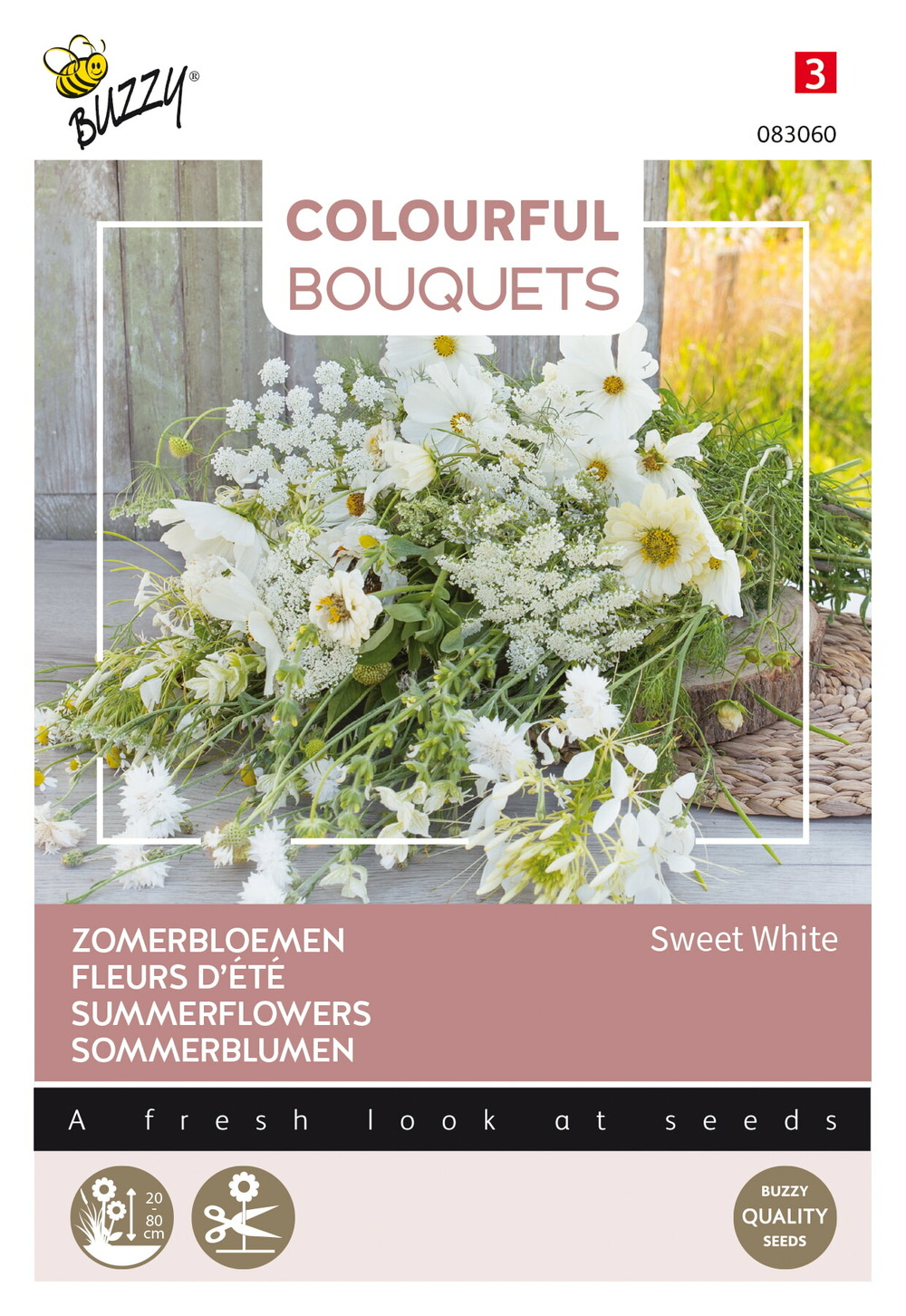 Buzzy colourful bouquets, sweet white - ca. 5 gr (livraison gratuite)