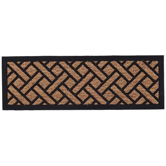 Paillasson caoutchouc et coco tissage 75 x 25 cm