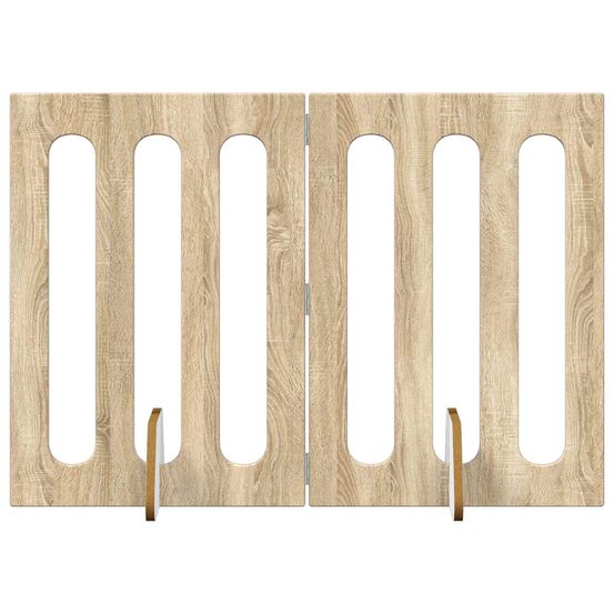 Clôture pliable pour animaux 2 pc chêne sonoma