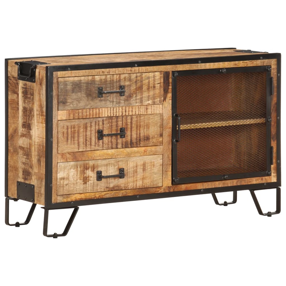 Buffet bahut commode armoire meuble de rangement organisateur cuisine salle de séjour salon 100 x 31 x 60 cm bois de manguier