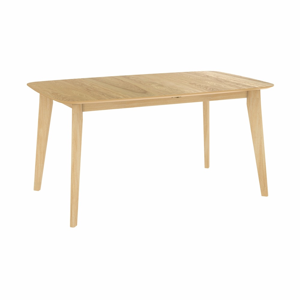 Oman-table rectangulaire 4/6 personnes extensible en bois clair 150/180 cm