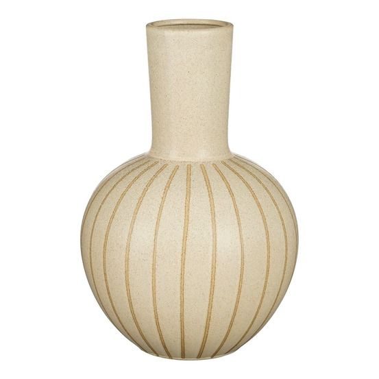 Mica decorations holm vase - h42 x ø28 cm - céramique - crème