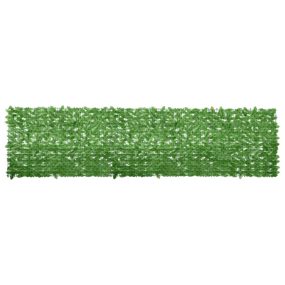 Écran de balcon avec feuilles vert 400x100 cm