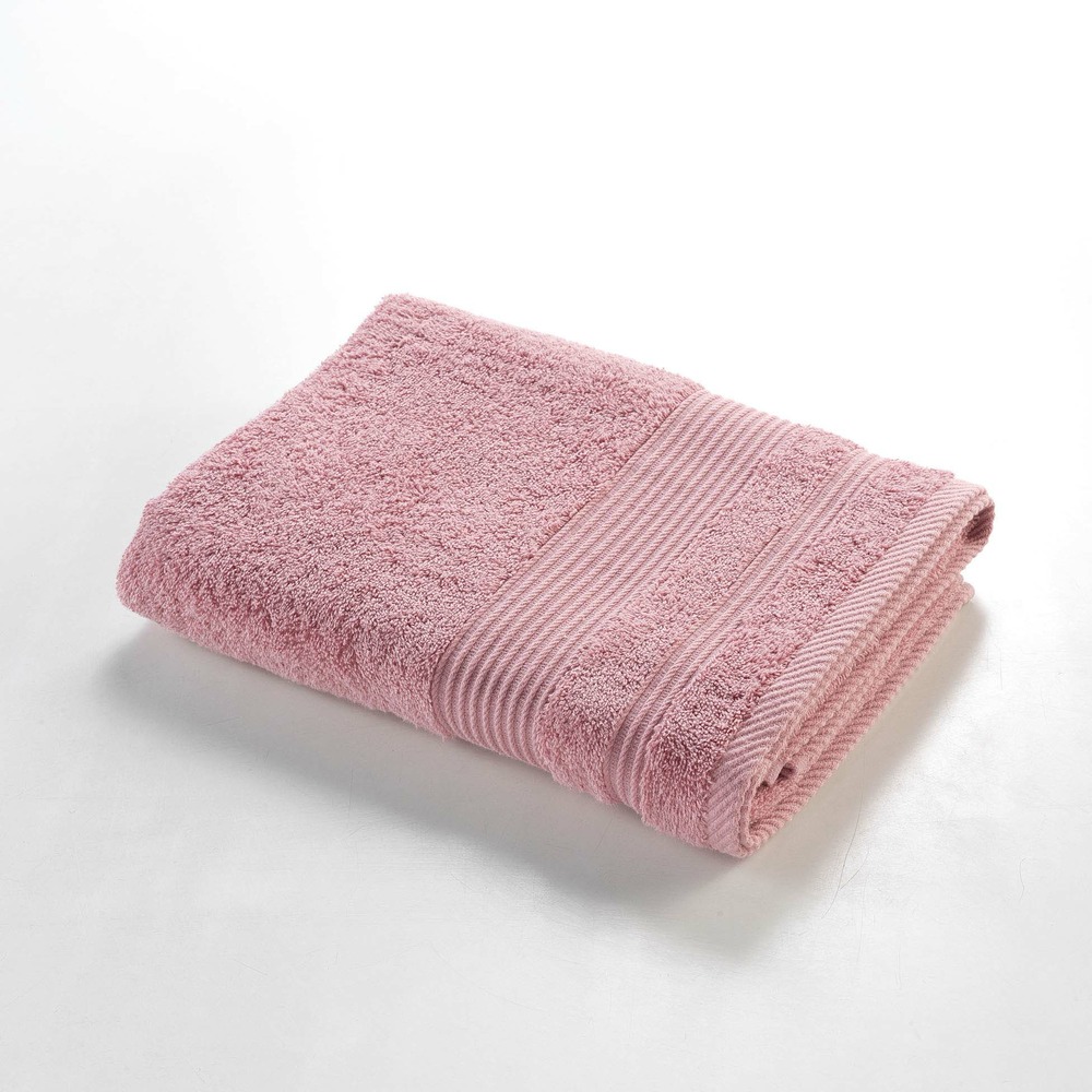 Serviette ou drap de douche 70 x 130 cm tendresse rose