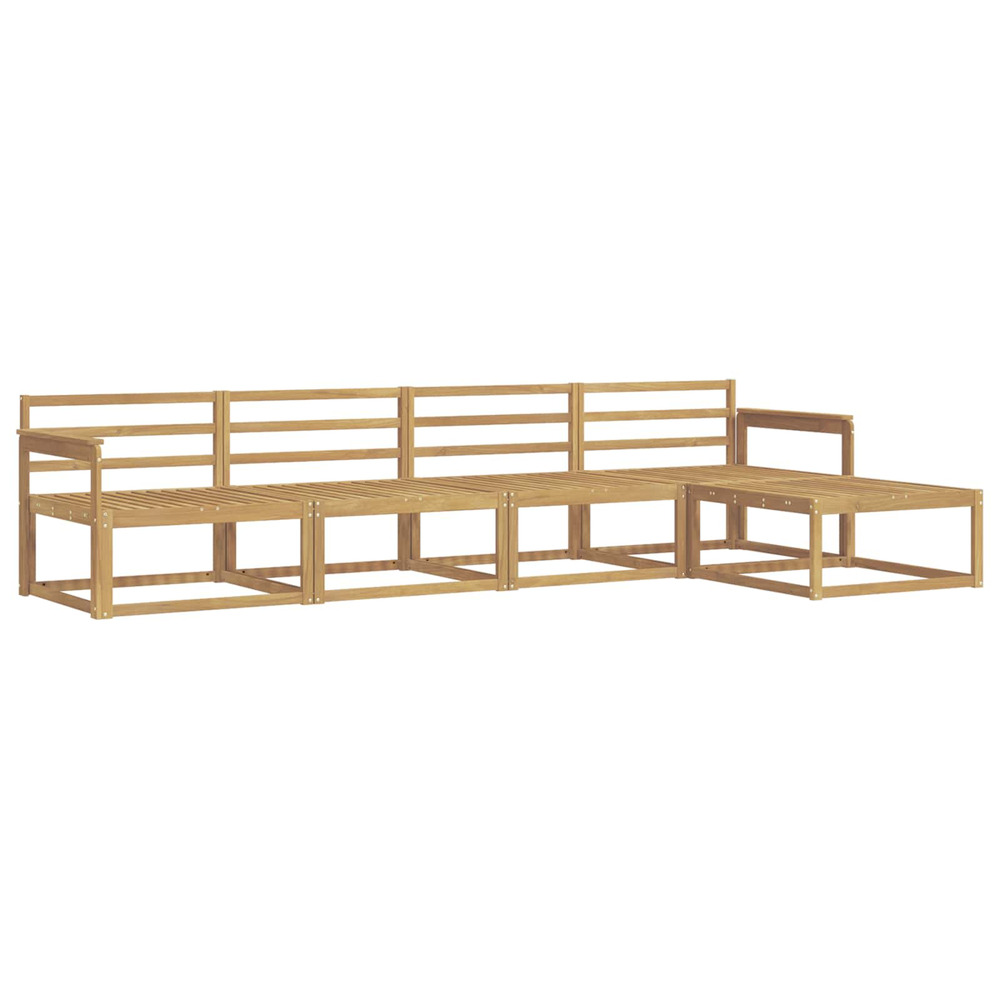 Ensemble de canapés d'extérieur 5 pcs blanc 329 x 162,5 x 73 cm