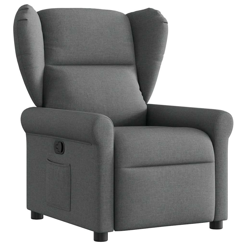 Fauteuil inclinable gris foncé tissu