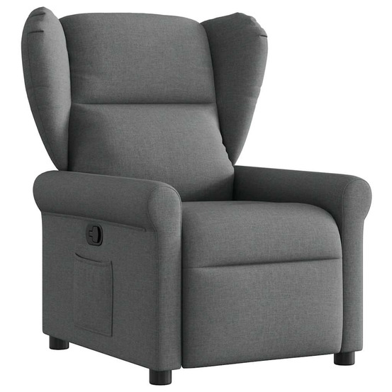 Fauteuil inclinable gris foncé tissu