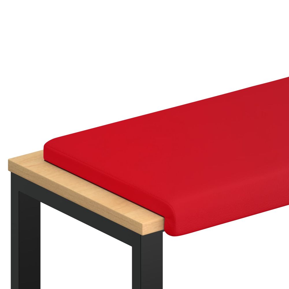 Coussin de banc simili cuir rouge profondeur 35 cm