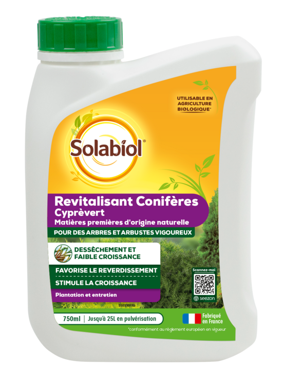 Solabiol engrais conifères - cyprevert revitalisant - 750ml - jusqu'à 250m² - stimule la croissance - favorise le reverdissement