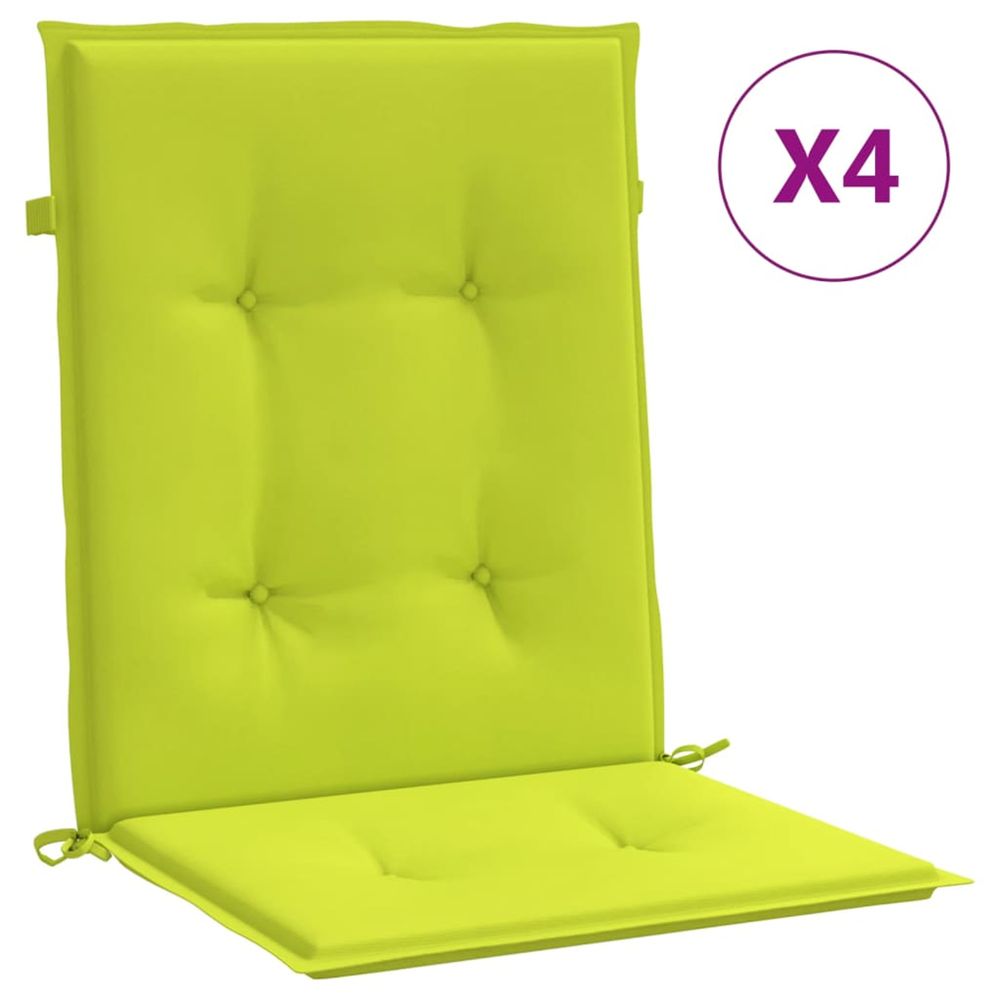Coussins de chaise de jardin 4 pc tissu oxford vert vif.