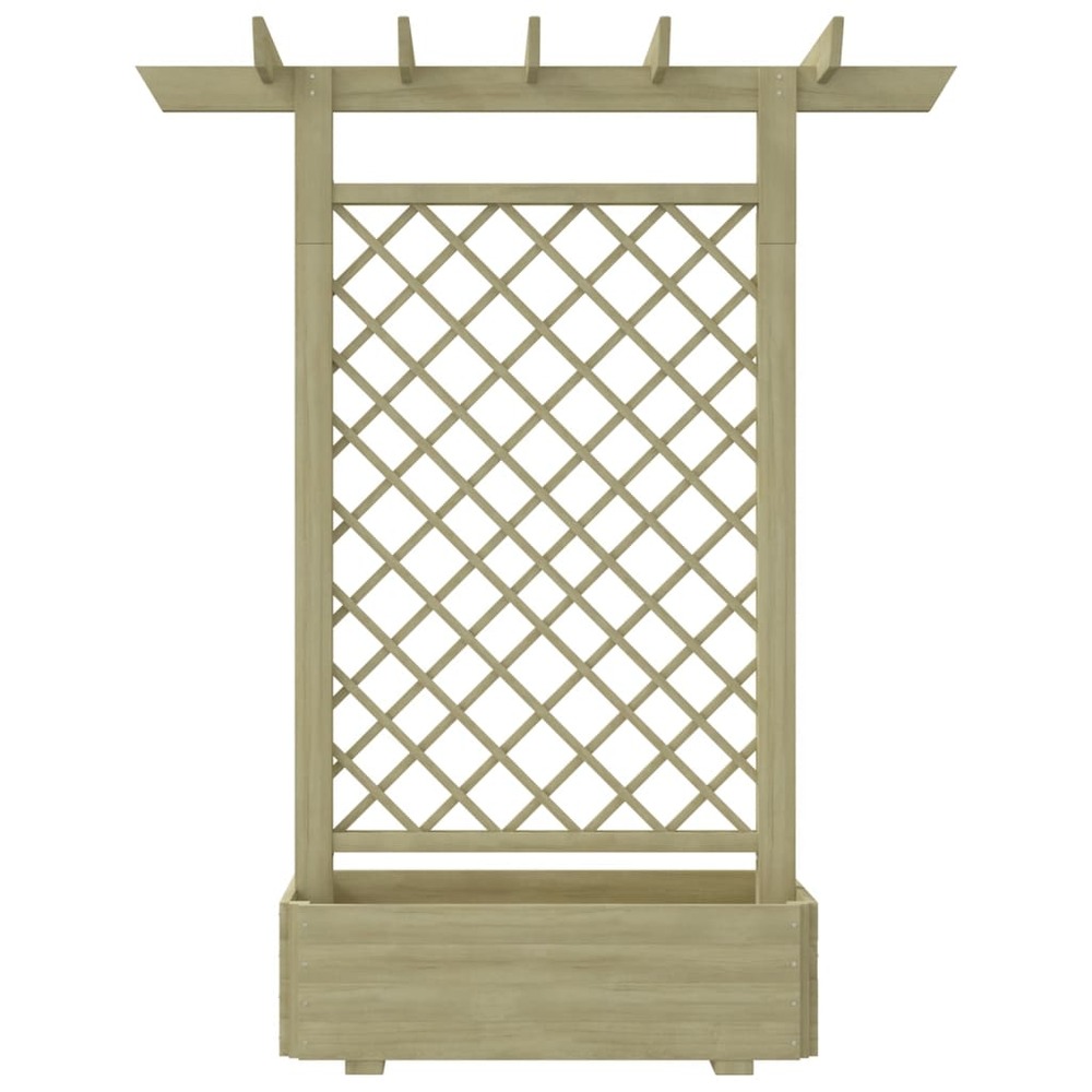 Jardinière pergola 162 x 56 x 204 cm bois