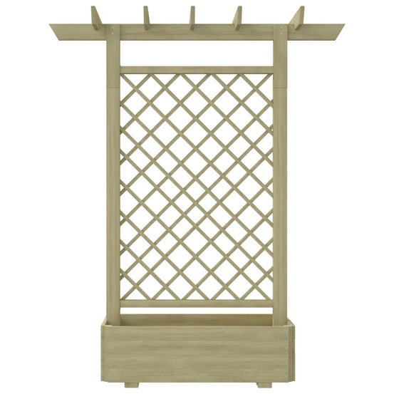 Jardinière pergola 162 x 56 x 204 cm bois