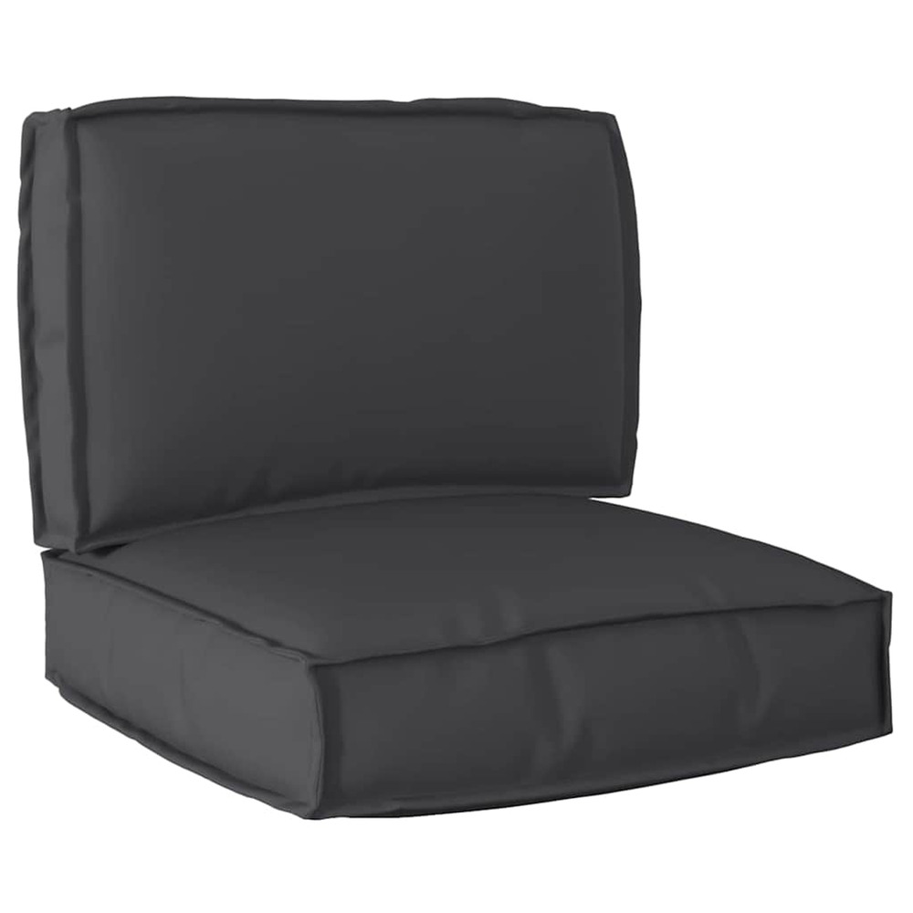 Set de coussins de palette 2 pcs noir tissu oxford