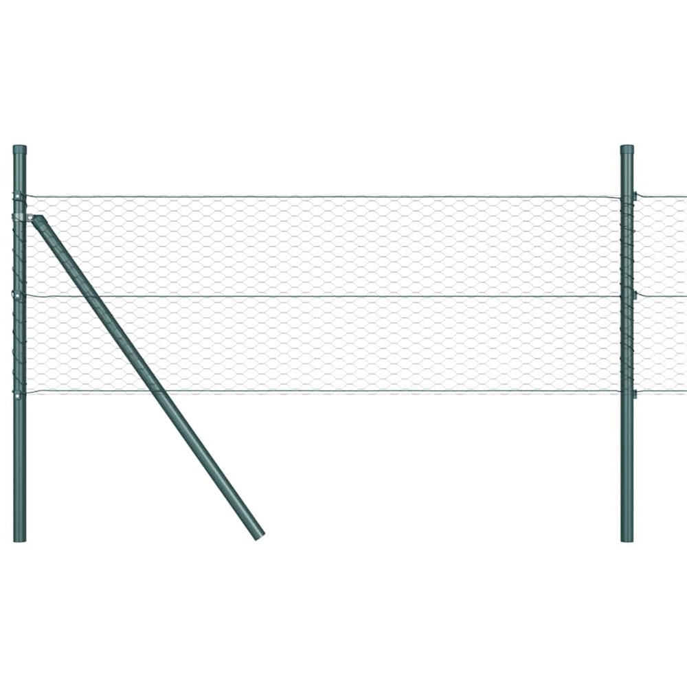 Poteau de clôture. Gris 100 x 0,4 m (maillage de 25 mm)