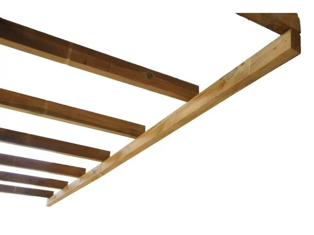 Toit couv'terrasse ? En bois 3x2 m - sans toit polycarbonate