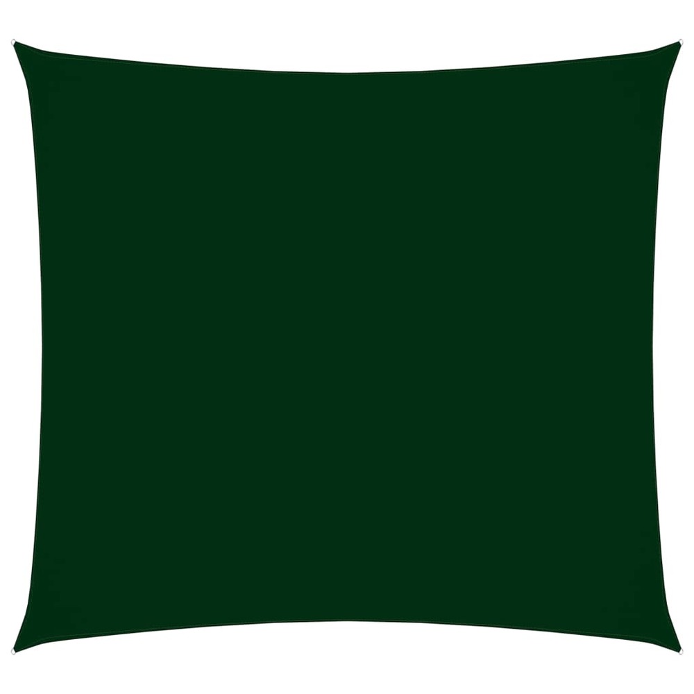 Voile de parasol tissu oxford carré 5x5 m vert foncé