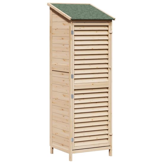 Abri de jardin naturel 59 x 56 x 176 cm bois de sapin massif