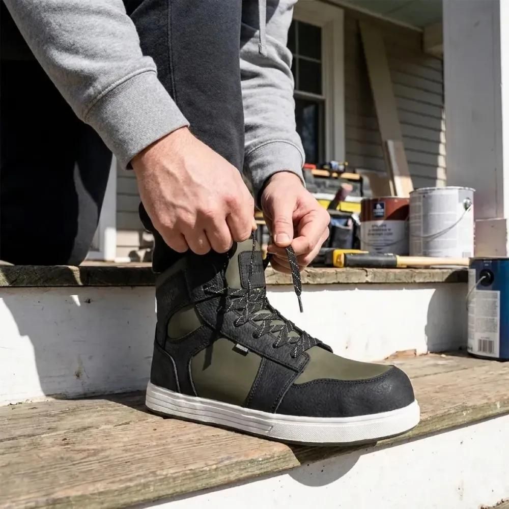 Baskets de sécurité saron - certifiées s3s - kaki/noir - herock
