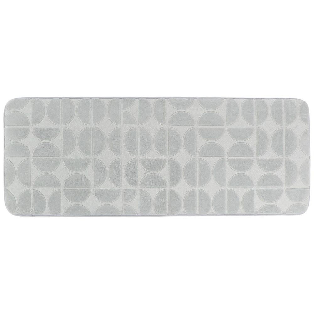 Tapis memoire de forme microfibre roy 45x120 cm - gris clair