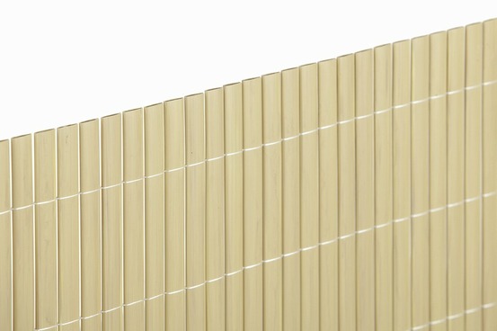 Canisse pvc double face 20mm - coloris bambou - 1,5x3m