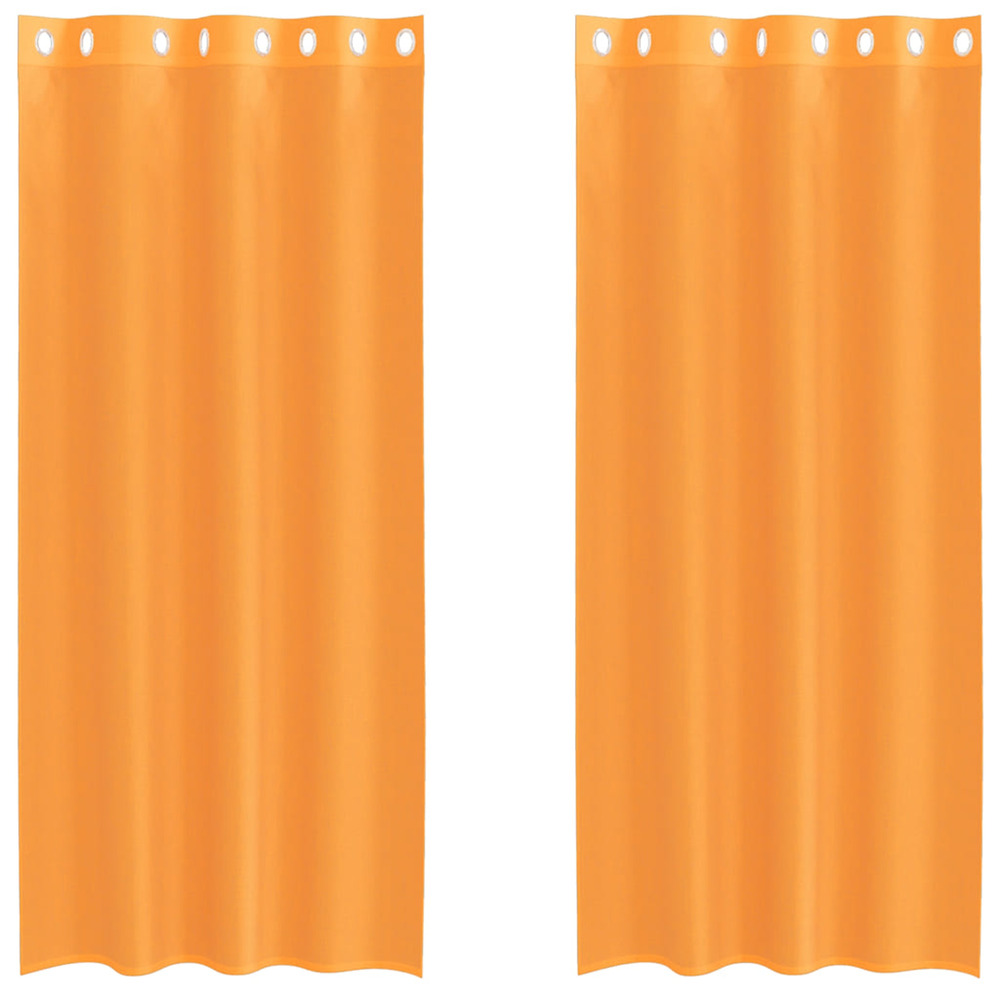 Rideaux en voile avec œillets 2 pcs orange 140x225 cm