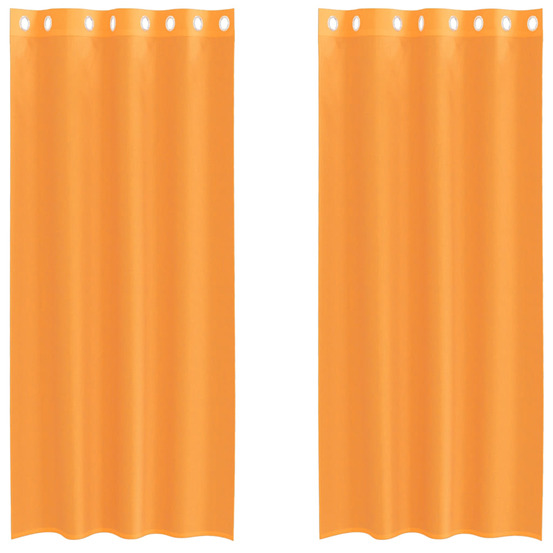 Rideaux en voile avec œillets 2 pcs orange 140x225 cm