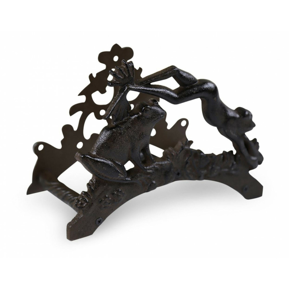 Support tuyau arrosage fonte fonte marron - décoration d'autrefois