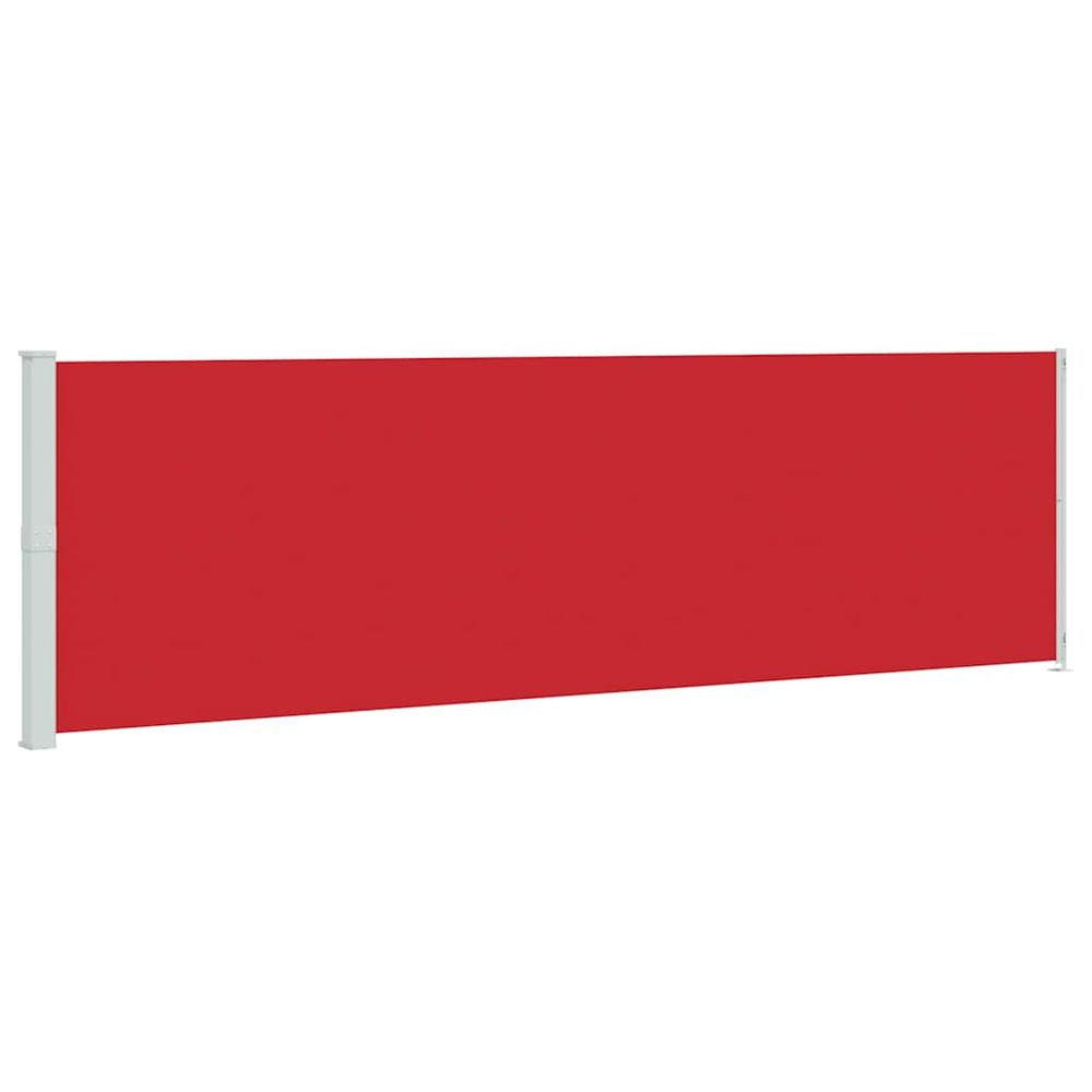 Auvent latéral rétractable de patio 180x600 cm rouge
