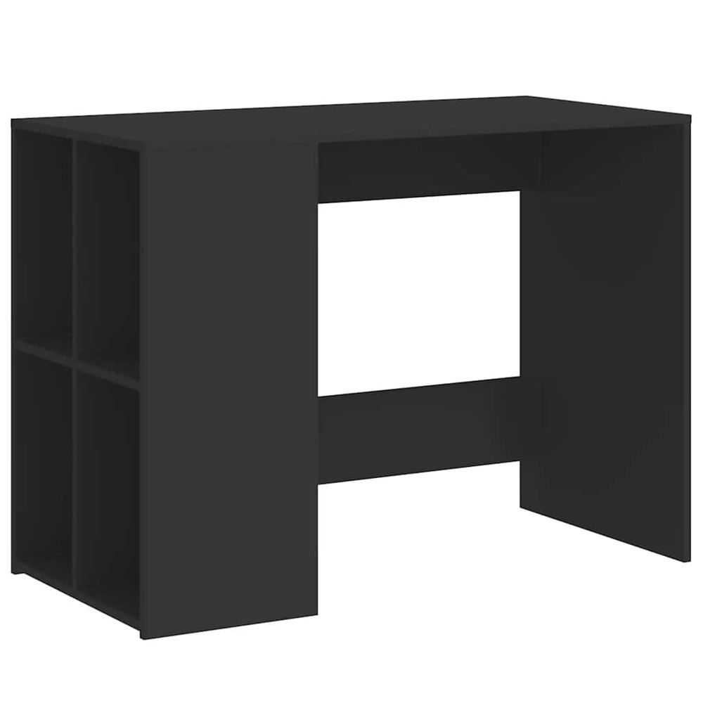 Bureau noir 102x50x75 cm bois d'ingénierie