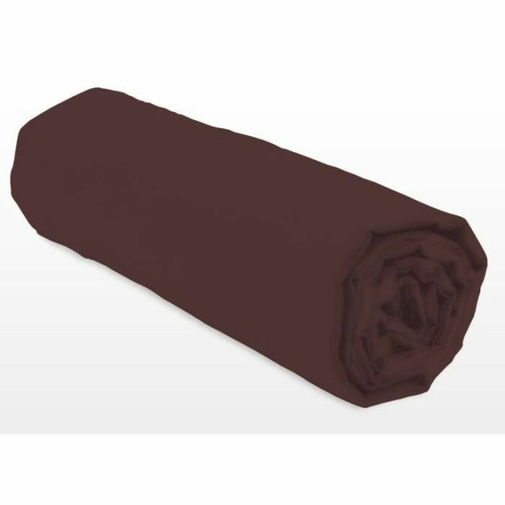 Drap-housse 160 x 200+25 cm - marron