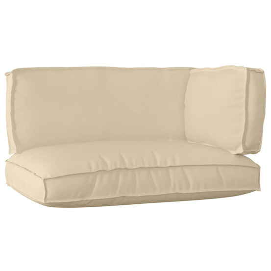 Set de coussins de palette 3 pcs beige tissu oxford