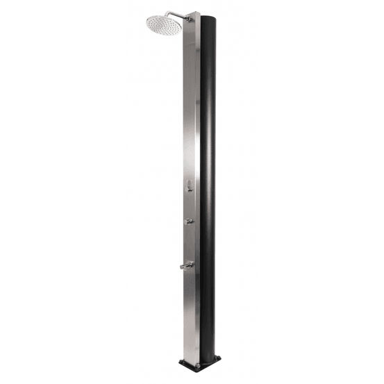 Douche de piscine solaire pulsate 40l avec rince pieds-acier inoxydable-acier inoxydable-17.5 --