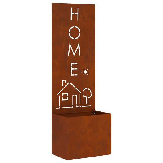 Écran de confidentialité de jardin fretwork rouillé 50 x 140 cm