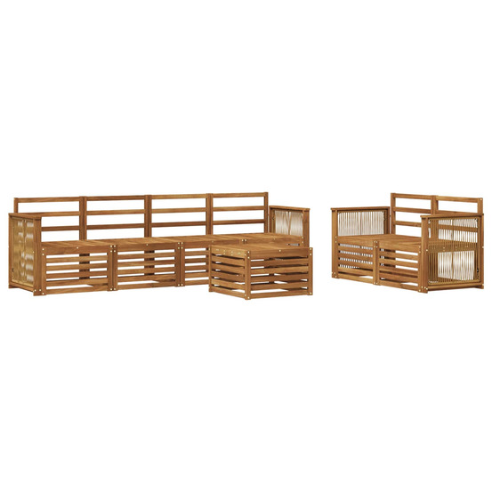 Ensemble de canapés d'extérieur 7 pcs naturel