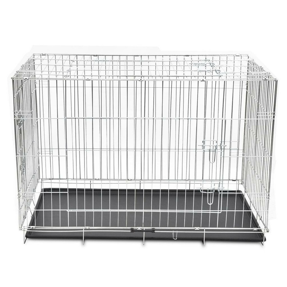 Cage en métal pliable pour chien acier galvanisé 121 x 74 x 83 cm