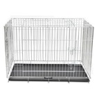 Cage en métal pliable pour chien acier galvanisé 121 x 74 x 83 cm