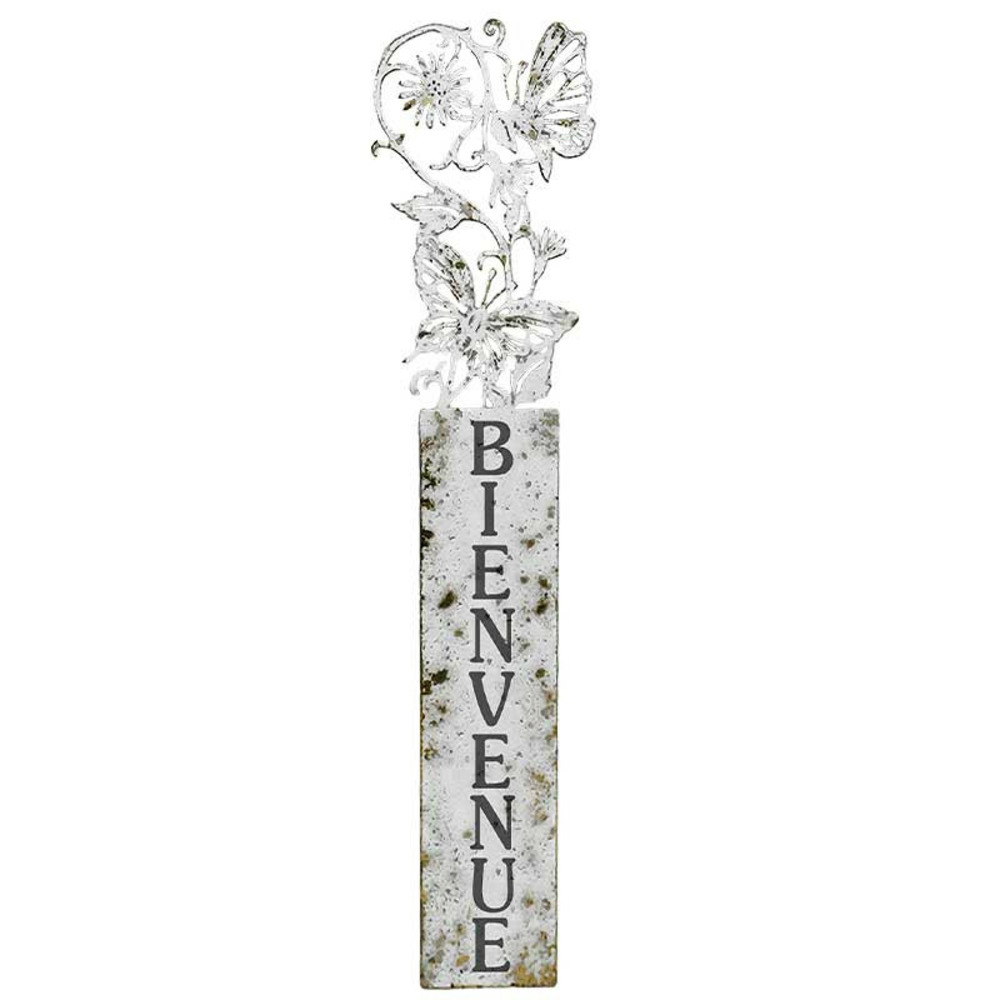 Ecriteau bienvenue papillon 6x40cm