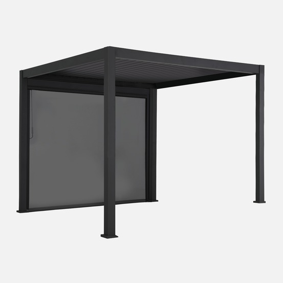 Pergola bioclimatique aluminium 3x3m v2 triomphe + store 3m