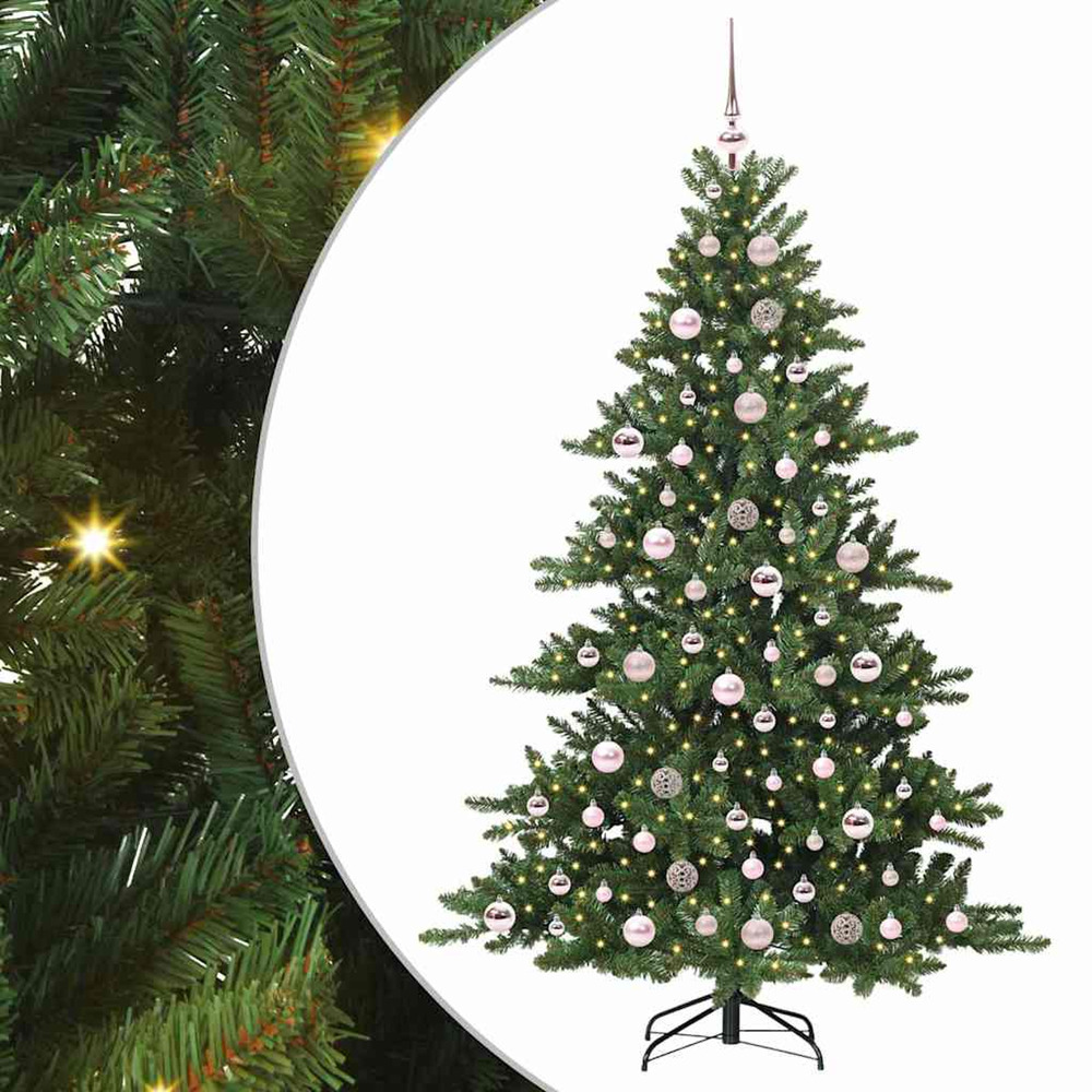 Sapin de noël artificiel à branches articulées vert 180 cm pvc