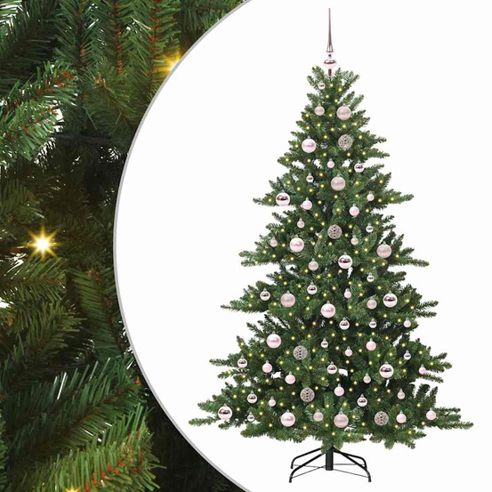 Sapin de noël artificiel à branches articulées vert 180 cm pvc