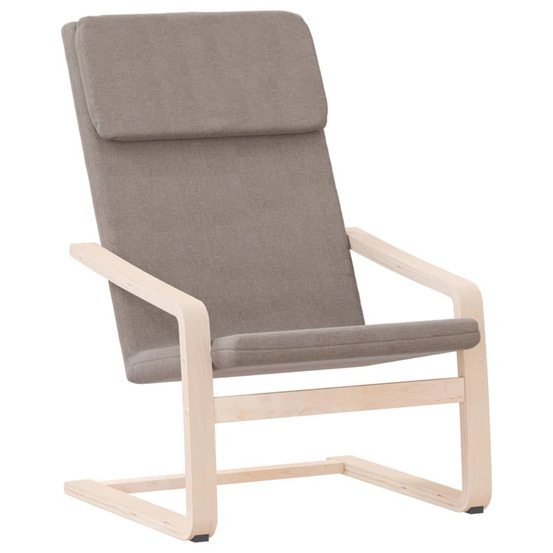 Chaise de relaxation taupe tissu