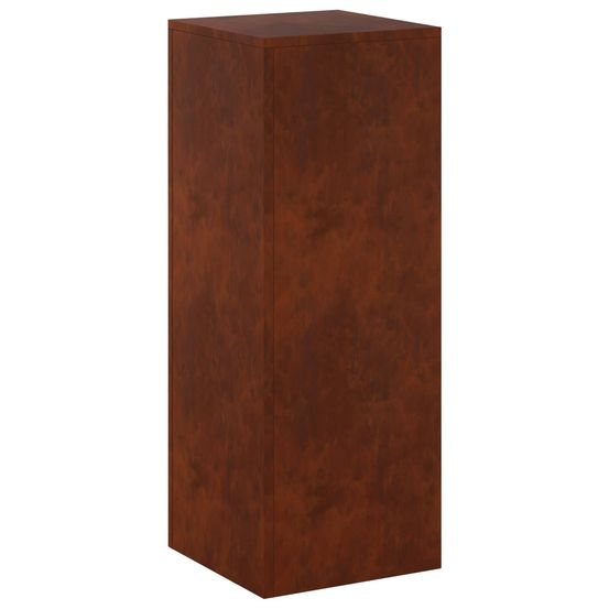 Support de plante rouillé 30 x 30 x 80 cm acier patiné