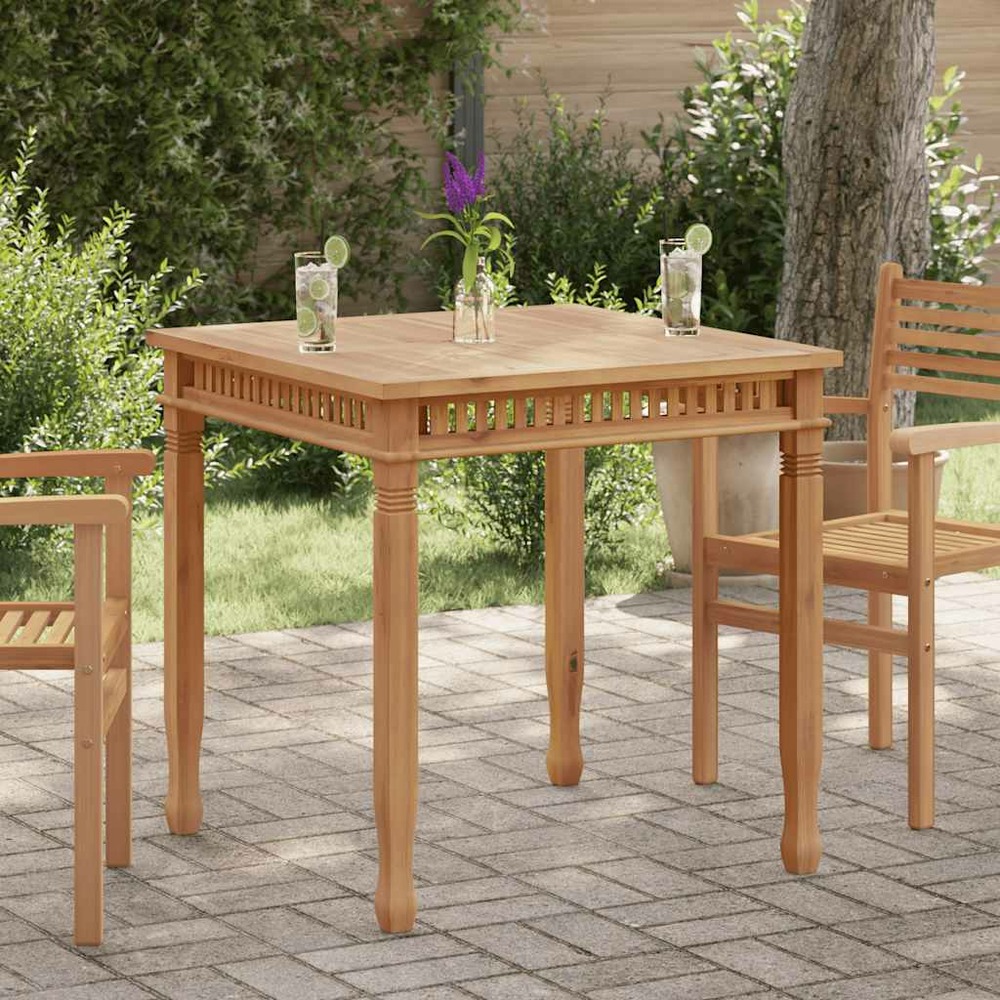 Table à dîner de jardin 80x80x80 cm bois de teck solide