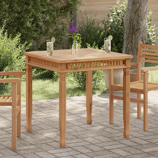 Table à dîner de jardin 80x80x80 cm bois de teck solide